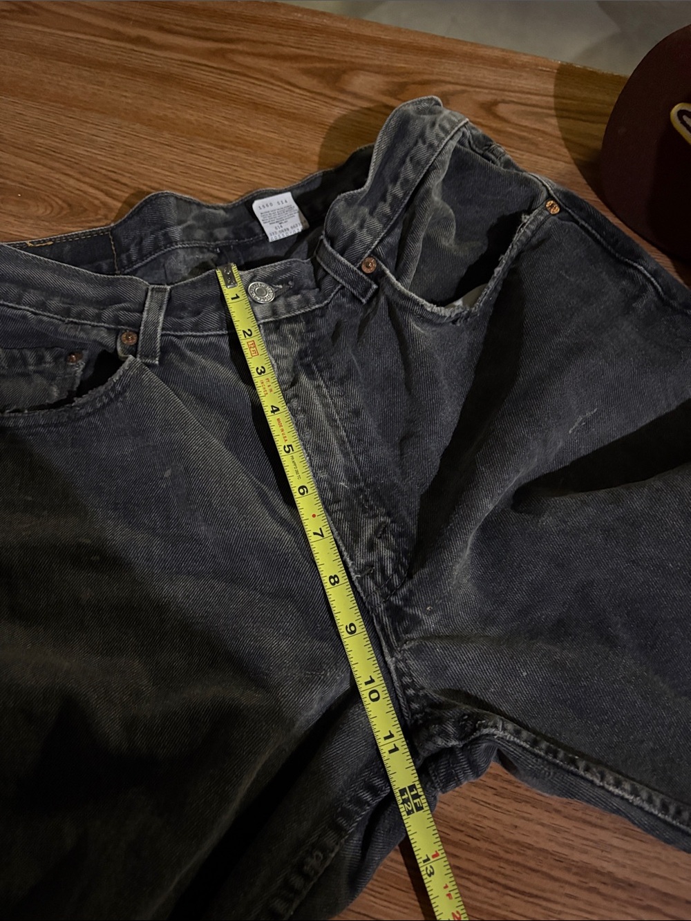 Levi's 550 Jeans Mens 34x32 Faded Black Relaxed Fit Tapered Vintage 90s Denim - Picture 11 of 12